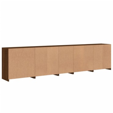 vidaXL Μπουφές με LED Καφέ Δρυς 283x37x67cm 1 τεμ.