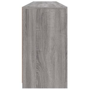 vidaXL Μπουφές με LED Γκρι Sonoma 162x37x67cm 1 τεμ.