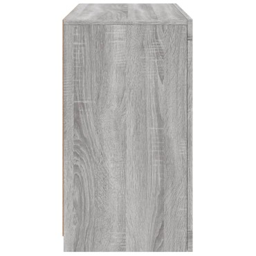 vidaXL Μπουφές με LED Γκρι Sonoma 60,5x37x67cm 1 τεμ.
