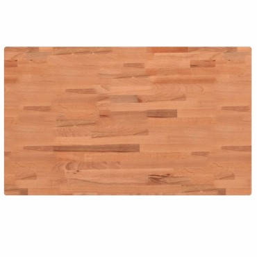 vidaXL Πάγκος Εργασίας Ορθογώνιος 100x60x(73-99,5) εκ Μασίφ Ξύλο Οξιάς