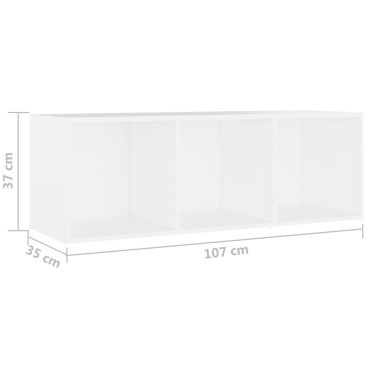 vidaXL Έπιπλα Τηλεόρασης 4 τεμ. Λευκά 107x35x37cm Μοριοσανίδα