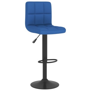 vidaXL Σκαμπό Μπαρ 2 τεμ. Μπλε Υφασμάτινα 40x47x(90-111)cm