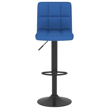 vidaXL Σκαμπό Μπαρ 2 τεμ. Μπλε Υφασμάτινα 40x47x(90-111)cm