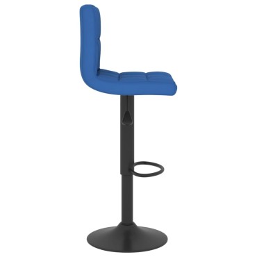 vidaXL Σκαμπό Μπαρ 2 τεμ. Μπλε Υφασμάτινα 40x47x(90-111)cm
