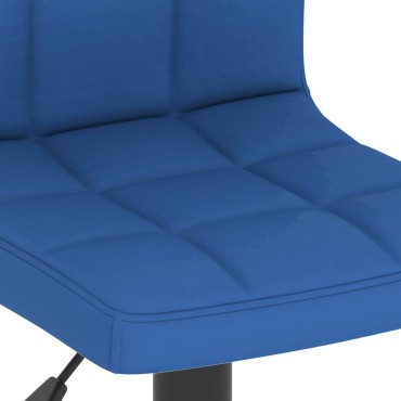 vidaXL Σκαμπό Μπαρ 2 τεμ. Μπλε Υφασμάτινα 40x47x(90-111)cm