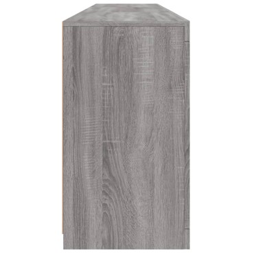 vidaXL Μπουφές με LED Γκρι Sonoma 181,5x37x67cm 1 τεμ.