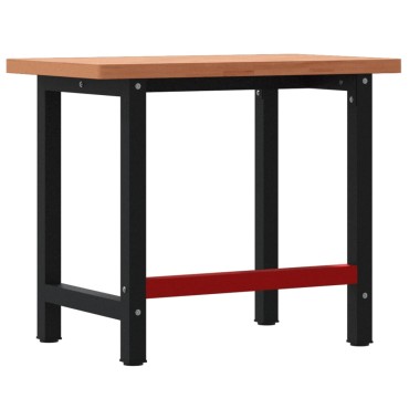 vidaXL Πάγκος Εργασίας Ορθογώνιος 100x60x83 εκ. από Μασίφ Ξύλο Οξιάς