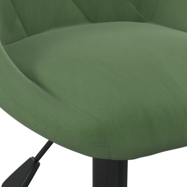 vidaXL Καρέκλα Τραπεζαρίας Σκούρο Πράσινο Βελούδινη 46x44x(62,5-77,5)cm 1 τεμ.