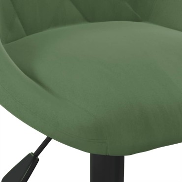 vidaXL Σκαμπό Μπαρ Σκούρο Πράσινο Βελούδινο 46x44x(62,5-77,5)cm 1 τεμ.