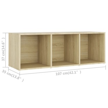 vidaXL Έπιπλα Τηλεόρασης 4 τεμ. Sonoma Δρυς 107x35x37cm Μοριοσανίδα