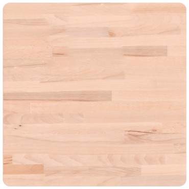 vidaXL Επιφάνεια Τραπεζιού Τετράγωνη 80x2,5cm Μασίφ Ξύλο Οξιάς 1 τεμ.