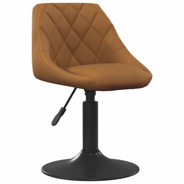 vidaXL Σκαμπό Μπαρ Καφέ Βελούδινο 46x44x(62,5-77,5)cm 1 τεμ.