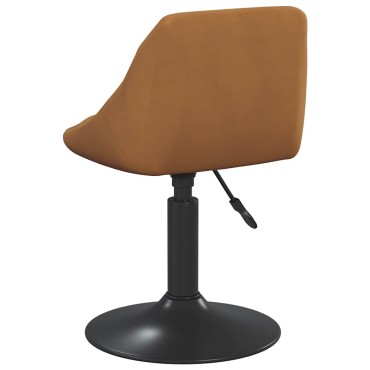 vidaXL Σκαμπό Μπαρ Καφέ Βελούδινο 46x44x(62,5-77,5)cm 1 τεμ.