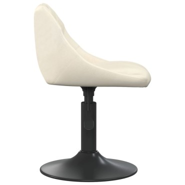 vidaXL Σκαμπό Μπαρ Κρεμ Βελούδινο 46x44x(62,5-77,5)cm 1 τεμ.