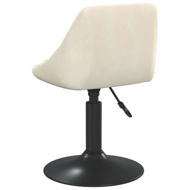 vidaXL Σκαμπό Μπαρ Κρεμ Βελούδινο 46x44x(62,5-77,5)cm 1 τεμ.