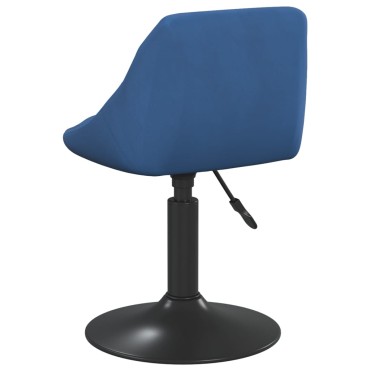 vidaXL Σκαμπό Μπαρ Μπλε Βελούδινο 46x44x(62,5-77,5)cm 1 τεμ.