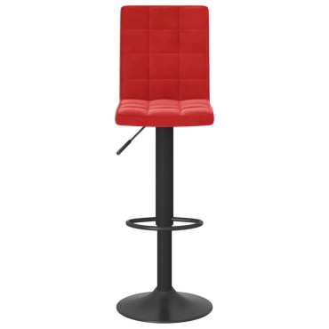 vidaXL Σκαμπό Μπαρ 2 τεμ. Μπορντό Βελούδινα 40x52x(102,5-124,5)cm