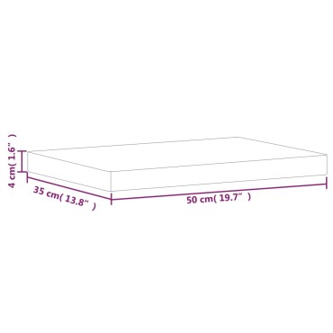 vidaXL Επιφάνεια Κοπής 50x35x4 εκ. από Μασίφ Ξύλο Οξιάς