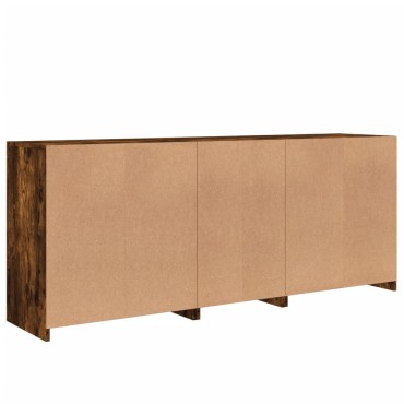 vidaXL Ντουλάπι με LED Καπνιστή Δρυς 162x37x67cm 1 τεμ.
