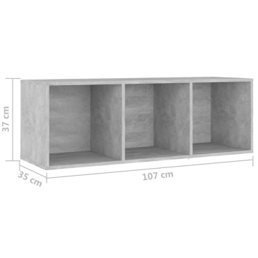 vidaXL Έπιπλα Τηλεόρασης 3 τεμ. Γκρι Σκυρ. 107x35x37cm Μοριοσανίδα