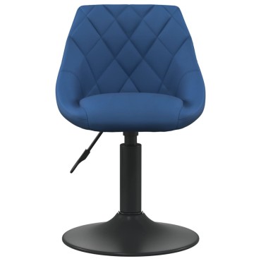 vidaXL Καρέκλα Τραπεζαρίας Μπλε Βελούδινη 46x44x(62,5-77,5)cm 1 τεμ.
