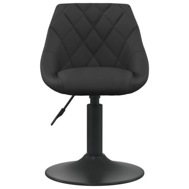 vidaXL Καρέκλα Τραπεζαρίας Μαύρη Βελούδινη 46x44x(62,5-77,5)cm 1 τεμ.