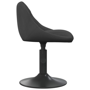 vidaXL Καρέκλα Τραπεζαρίας Μαύρη Βελούδινη 46x44x(62,5-77,5)cm 1 τεμ.