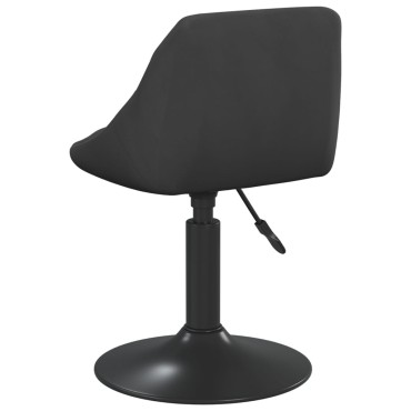 vidaXL Καρέκλα Τραπεζαρίας Μαύρη Βελούδινη 46x44x(62,5-77,5)cm 1 τεμ.
