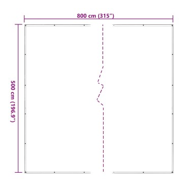 vidaXL Σαφής μουσαμάς με οπές 5x8 m Πολυαιθυλένιο