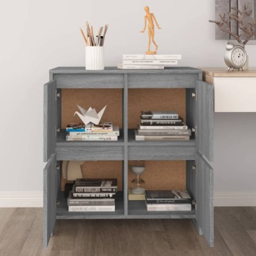 vidaXL Μπουφές Γκρι Sonoma 70x41x75cm από Επεξεργασμένο Ξύλο 1 τεμ.