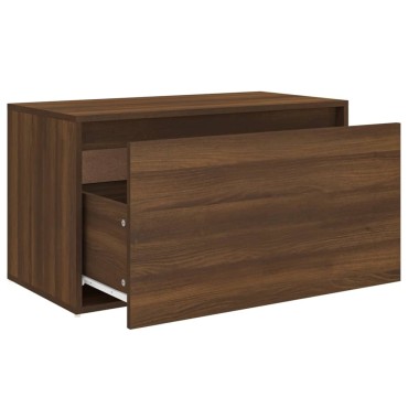 vidaXL Πάγκος Χολ Καφέ Δρυς 80x40x45cm από Επεξεργασμένο Ξύλο 1 τεμ.