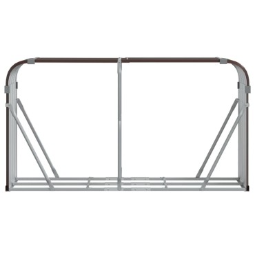 vidaXL Ξυλοθήκη Καφέ 180x45x100 εκ. από Γαλβανισμένο Ατσάλι