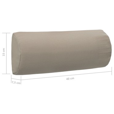 vidaXL Προσκέφαλο Σεζλόνγκ Taupe 40x7,5x15cm από Textilene