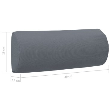 vidaXL Προσκέφαλο Σεζλόνγκ Γκρι 40x7,5x15cm από Textilene