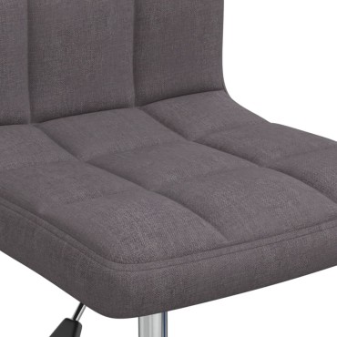 vidaXL Καρέκλα Τραπεζαρίας Περιστρεφόμενη Taupe Υφασμάτινη 40x47x(74,5-86)cm 1 τεμ.