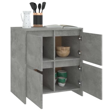 vidaXL Ντουλάπια 2 τεμ. Γκρι Σκυροδέματος 70x41x75cm Μοριοσανίδα