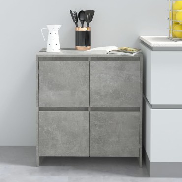 vidaXL Ντουλάπια 2 τεμ. Γκρι Σκυροδέματος 70x41x75cm Μοριοσανίδα