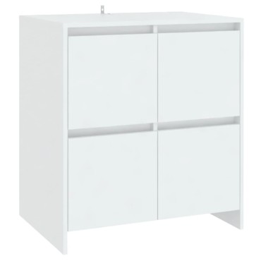 vidaXL Μπουφές Λευκός 70x41x75cm από Επεξεργασμένο Ξύλο 1 τεμ.