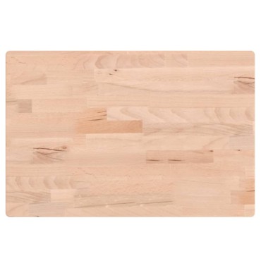vidaXL Επιφάνεια Τραπεζιού Ορθογώνια 60x40x1,5cm Μασίφ Ξύλο Οξιάς 1 τεμ.