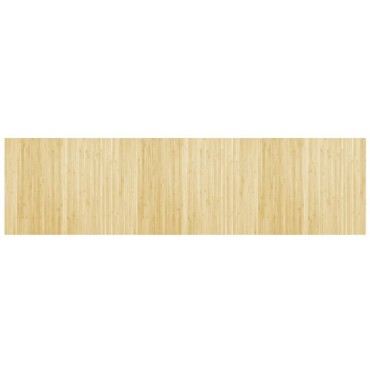 vidaXL Χαλί Ορθογώνιο Ανοιχτό Φυσικό 80x300cm Μπαμπού