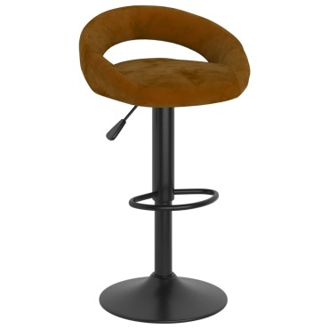 vidaXL Σκαμπό Μπαρ 2 τεμ. Καφέ Βελούδινα 45x43x(75-97)cm