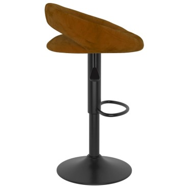 vidaXL Σκαμπό Μπαρ 2 τεμ. Καφέ Βελούδινα 45x43x(75-97)cm