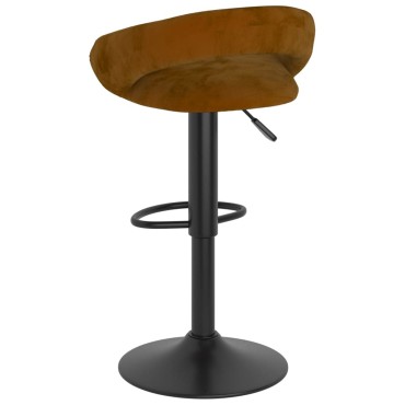 vidaXL Σκαμπό Μπαρ 2 τεμ. Καφέ Βελούδινα 45x43x(75-97)cm
