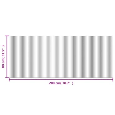 vidaXL Χαλί Ορθογώνιο Ανοιχτό Φυσικό 80x200cm Μπαμπού