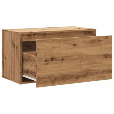 vidaXL Έπιπλο Χολ / Εισόδου τεχνίτης Δρυς 80x40x45cm Μοριοσανίδα 1 τεμ.