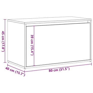 vidaXL Έπιπλο Χολ / Εισόδου τεχνίτης Δρυς 80x40x45cm Μοριοσανίδα 1 τεμ.