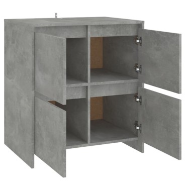 vidaXL Μπουφές Γκρι Σκυροδέματος 70x41x75cm Επεξεργασμένο Ξύλο 1 τεμ.