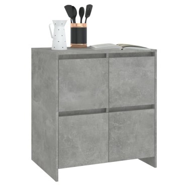 vidaXL Μπουφές Γκρι Σκυροδέματος 70x41x75cm Επεξεργασμένο Ξύλο 1 τεμ.
