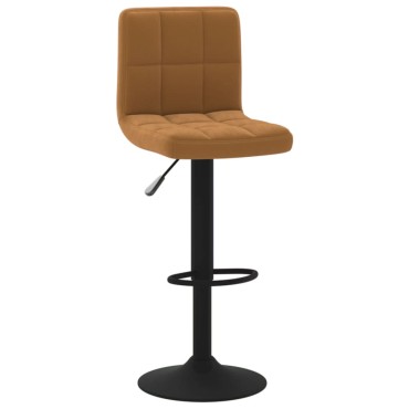 vidaXL Σκαμπό Μπαρ Καφέ Βελούδινο 40x47x(90-111)cm 1 τεμ.