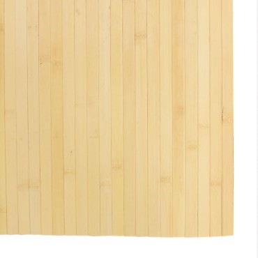 vidaXL Χαλί Ορθογώνιο Ανοιχτό Φυσικό 80x100cm Μπαμπού